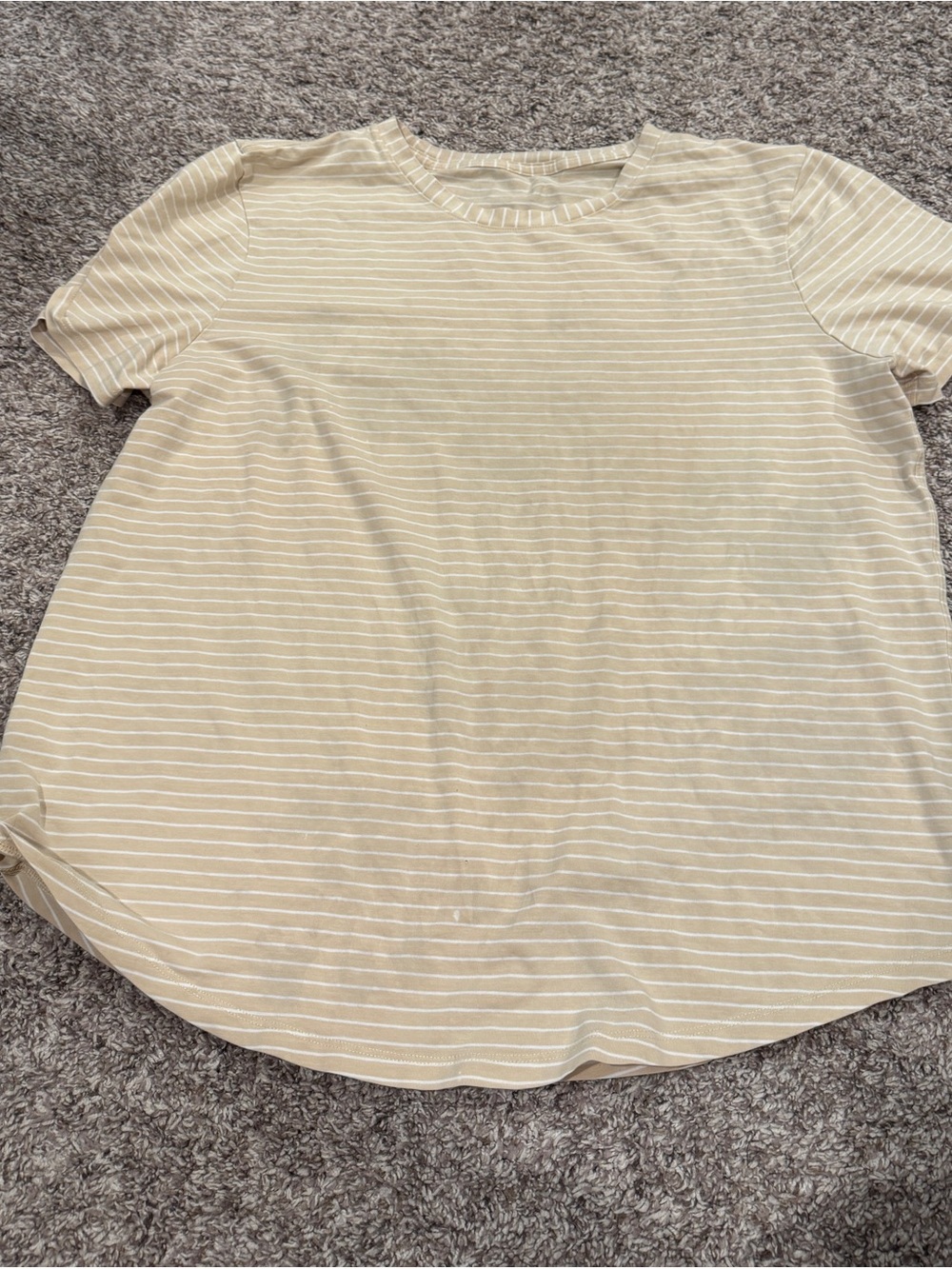 Lululemon shirt with cute stripes HAS SPOTS ON IT!!